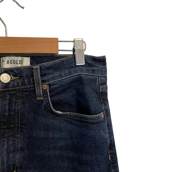 AGOLDE Harper Mid-Rise Wide-Leg Dark Wash Jeans Size 27 - Picture 3 of 8